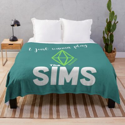 I Just Wanna Play The Sims Throw Blanket