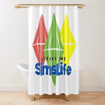 Living The Sims Life Shower Curtain